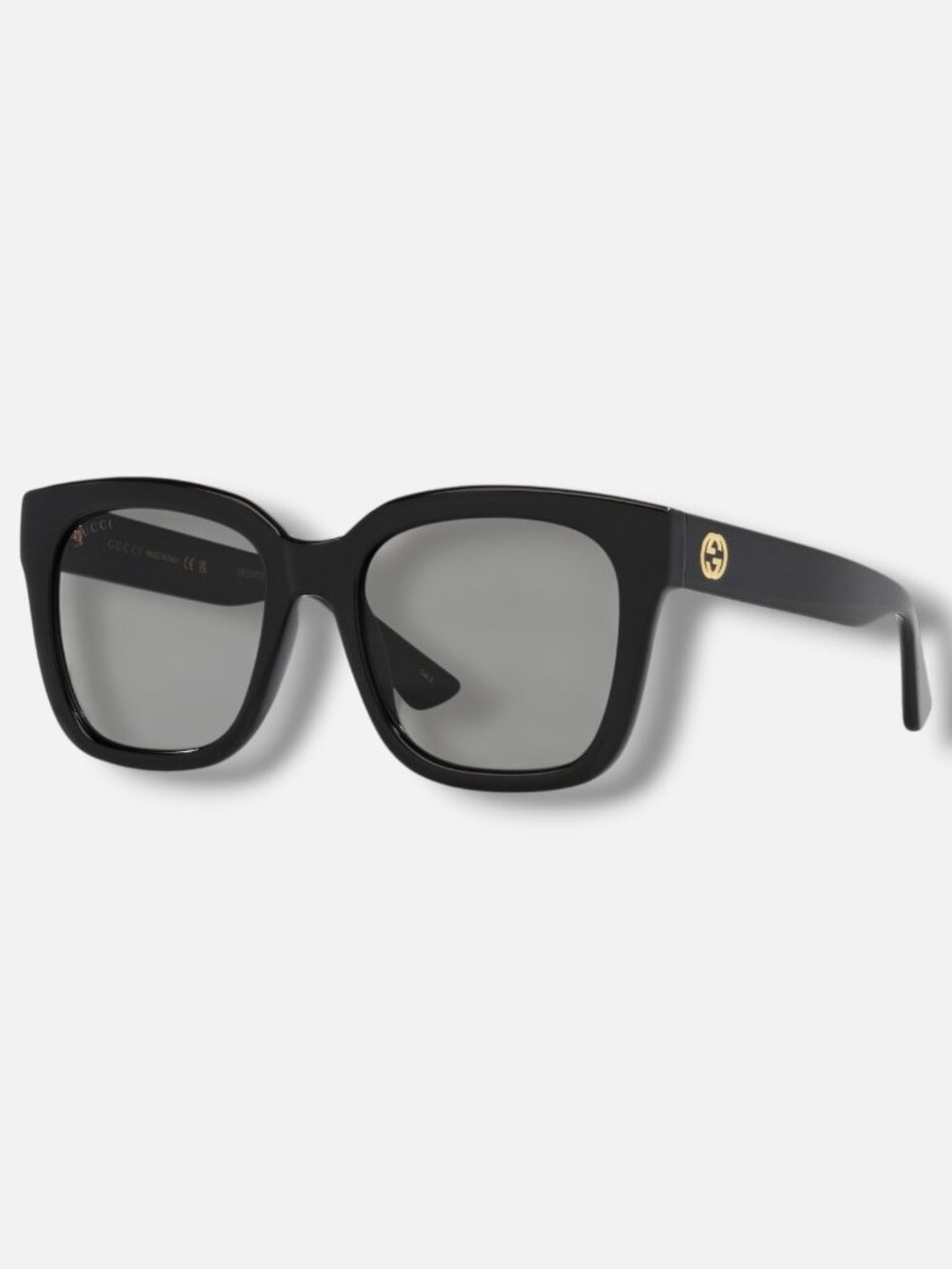 Gucci Women's Black GG0034SAN Square Sunglasses 55-18-145